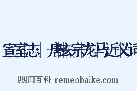 宣室志·唐玄宗龙马近义词是什么意思的图片